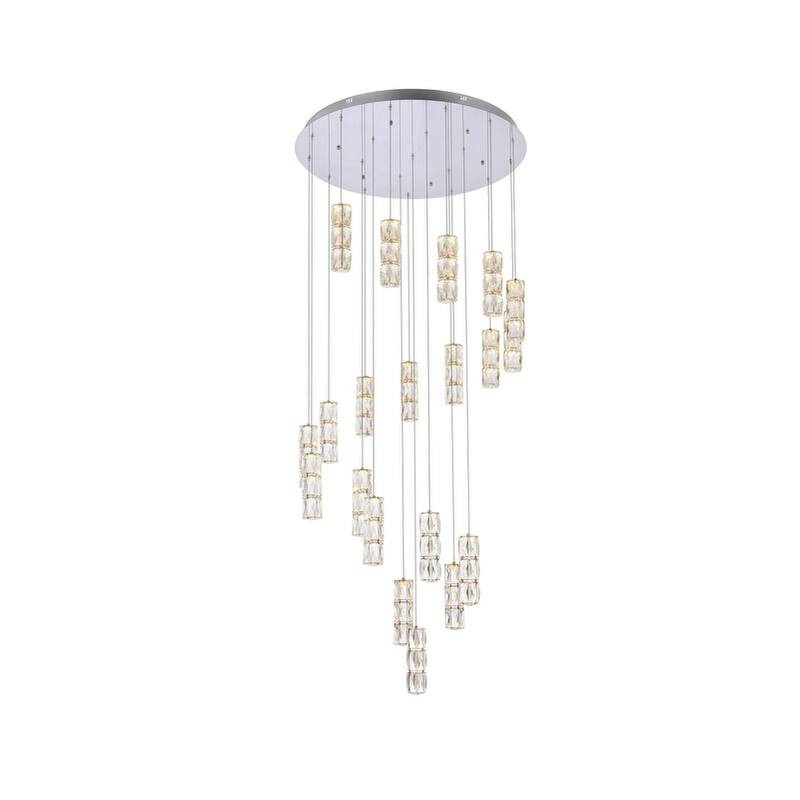 Indigo Home 38 inch LED chandelier - Chrome