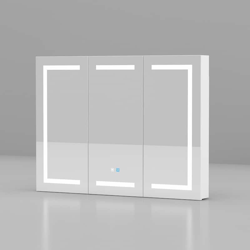 Lighted Medicine Cabinet with Mirror 35.4/47.2 Inch Bathroom Cabinet
