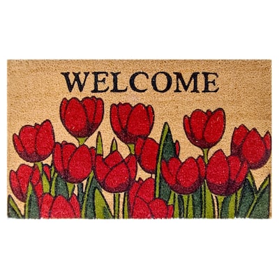 PVC Tufted Mat Bleach Printed 18 inch x 30 inch - 18"x30"