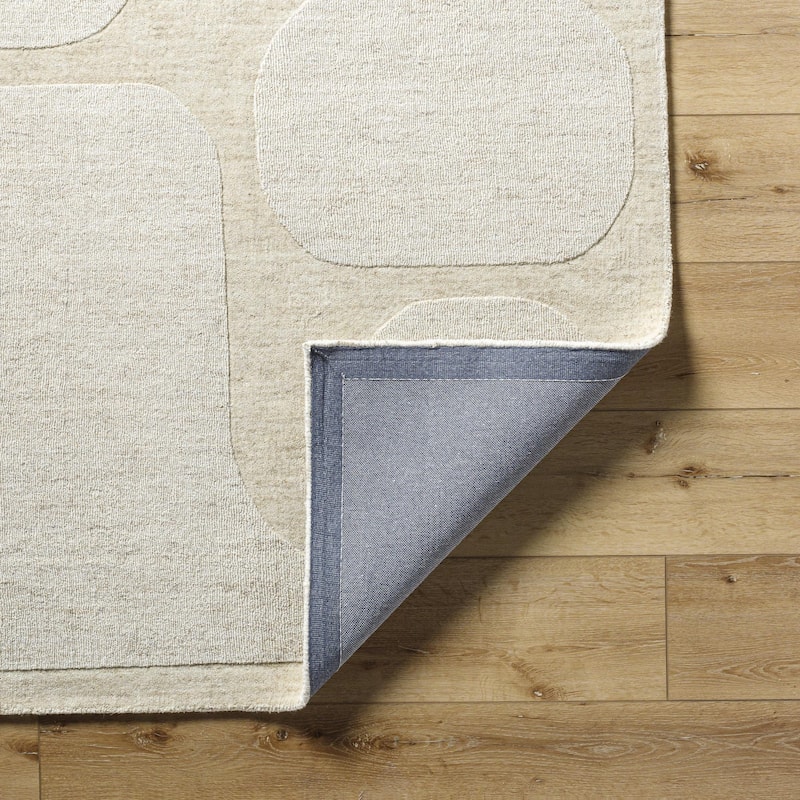 Nallely Casual Solid Color Wool Area Rug