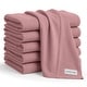 preview thumbnail 24 of 73, Baby Burp Cloths Set, Large 6-Layer, 100% Cotton Comfy Cubs Mauve 6P