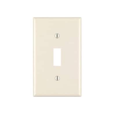 Leviton Light Almond 1 Gang Toggle Switch Wall Plates 10-count
