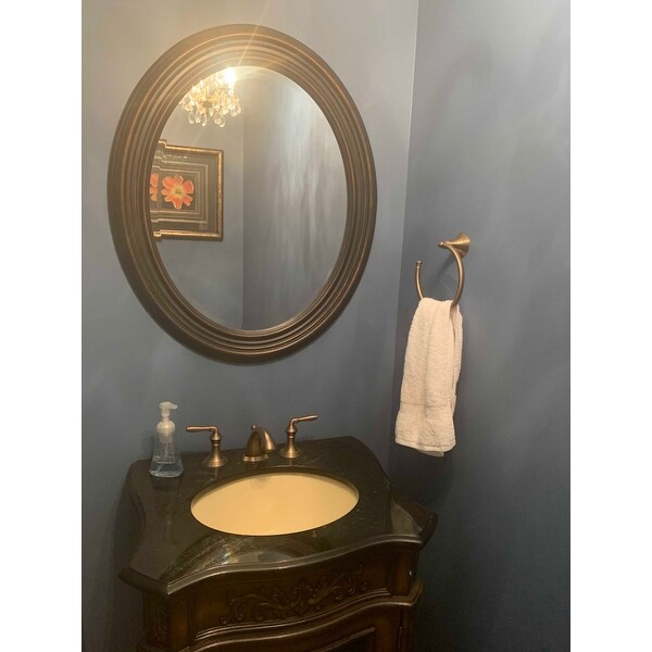 Uttermost 14610 Ovesca Oval Mirror Bronze Wall Mounted Mirrors
