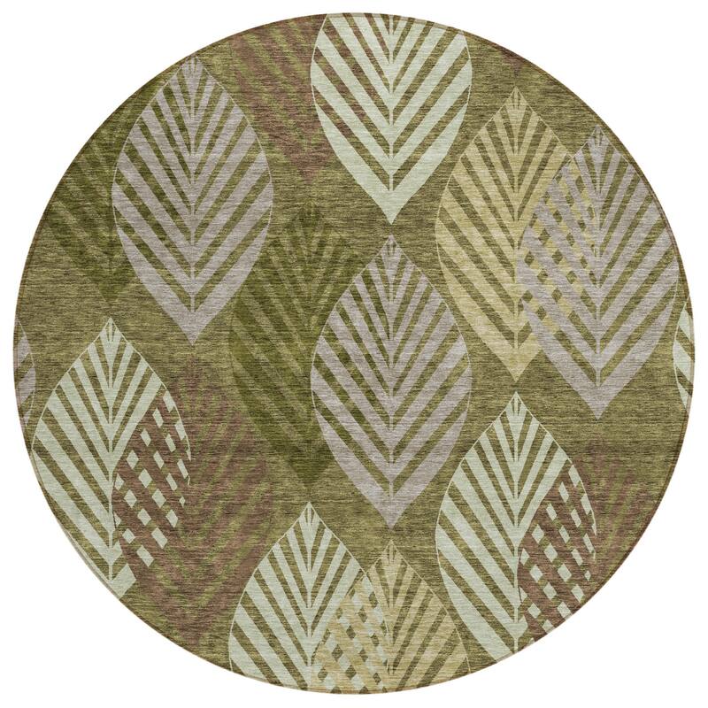 HomeRoots Floral Transitional Rectangle Outdoor Rug