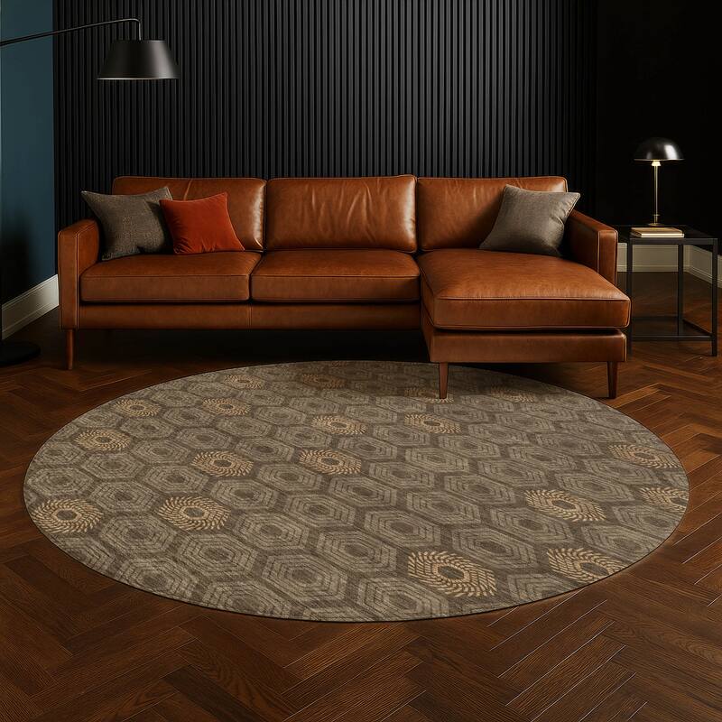 Machine Washable Indoor/ Outdoor Modern Hugoton Chantille Rug