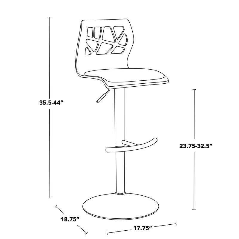 Carson Carrington Sala Adjustable Bar Stool with Straight T Footrest (Set of 3)