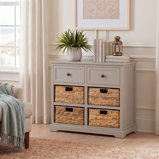 SAFAVIEH Keenan Winter Melody 6-drawer Wicker Basket Storage Chest