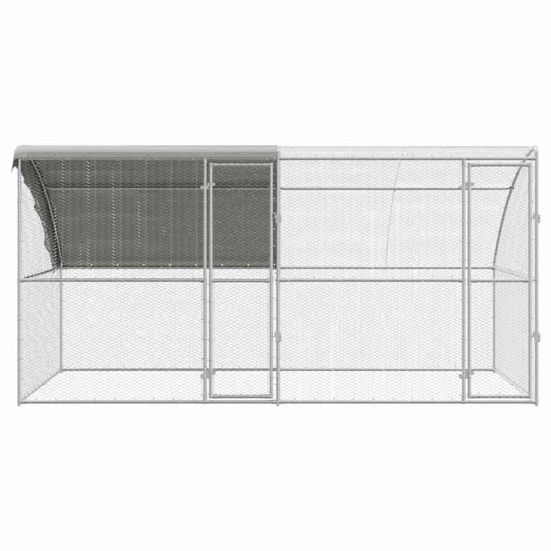 vidaXL Chicken Cage Silver 400/600/800 x 200 x 198.5 cm Galvanized steel