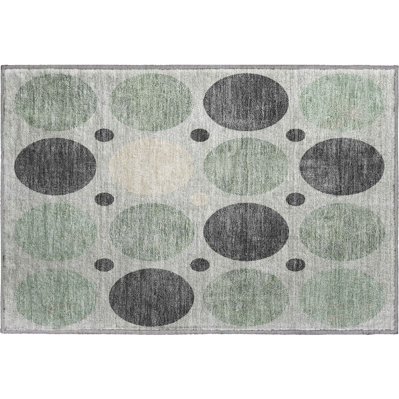 Premium Washable Super Soft Casual Circles Mayfield Rug
