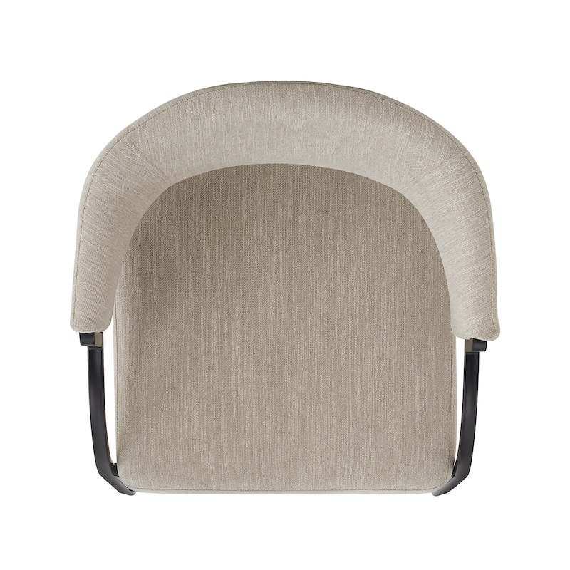 Christopher Knight Home - Upholstered Counter Height Bar Stool Set with Curved Backrest & Metal Frame, Set of 2 - 22.05"W