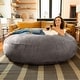 preview thumbnail 54 of 66, Jaxx Cocoon 6 Ft Giant Bean Bag Sofa and Lounger for Adults, Microsuede Charcoal