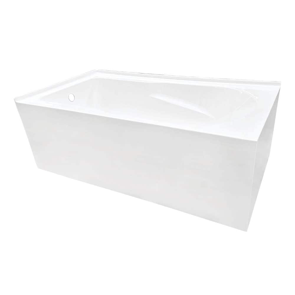 Kingston Brass VTAM6032L21TS Aqua Eden 60" Two Wall Acrylic Soaking
