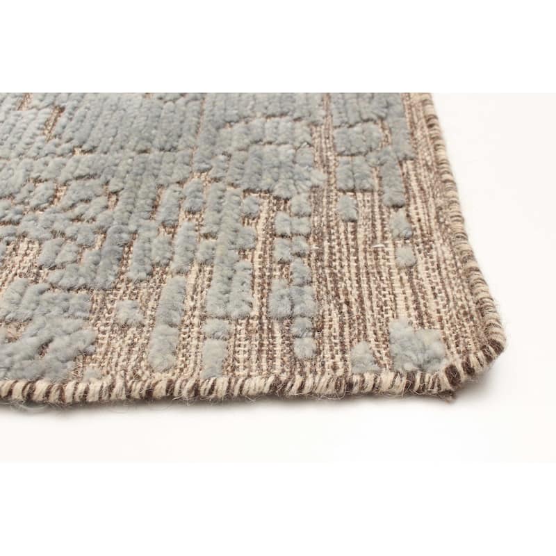 ECARPETGALLERY Hand-knotted Tangier Teal Wool Rug - 2'11 x 4'11
