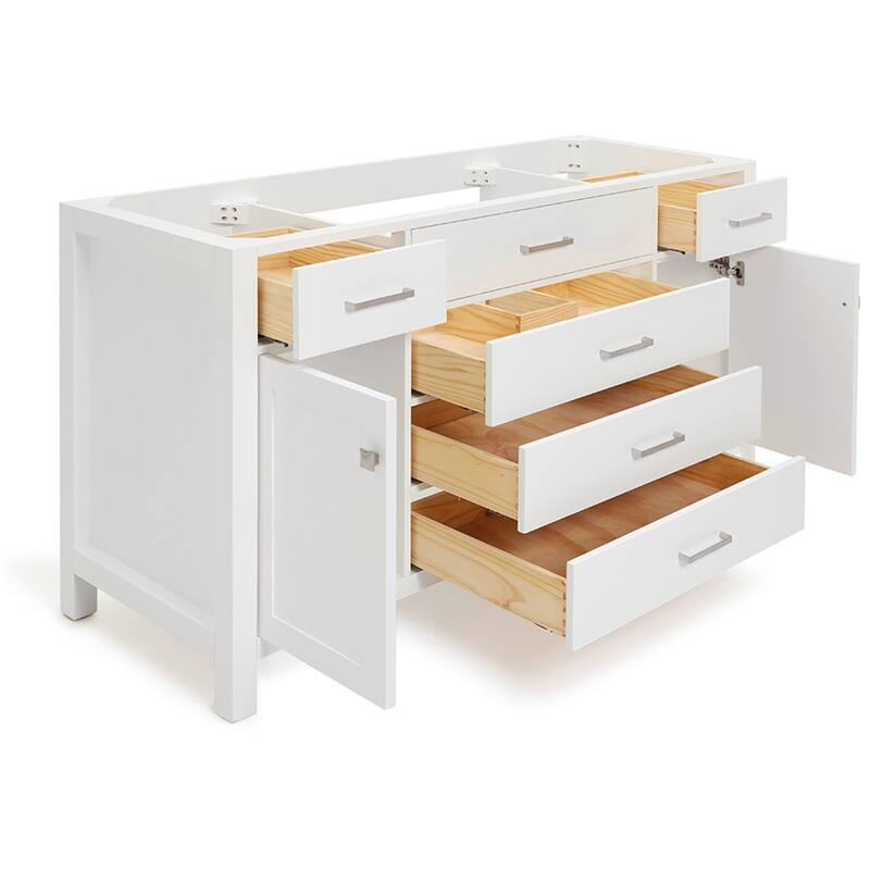 Ariel H060S-BC Bristol 60" Single Free Standing Vanity Cabinet Only