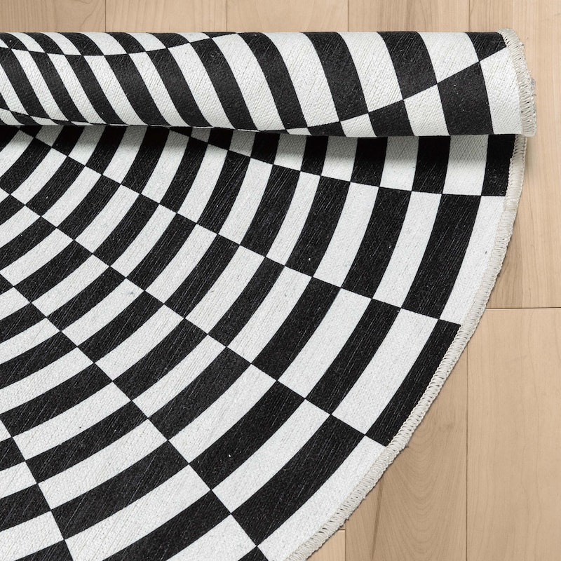 Well Woven Apollo Vortex Novelty Machine Washable Area Rug
