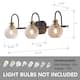 ExBrite Modern Rose Gold 3/4-light Bathroom Dimmable Crystal Vanity Lights Wall Sconces