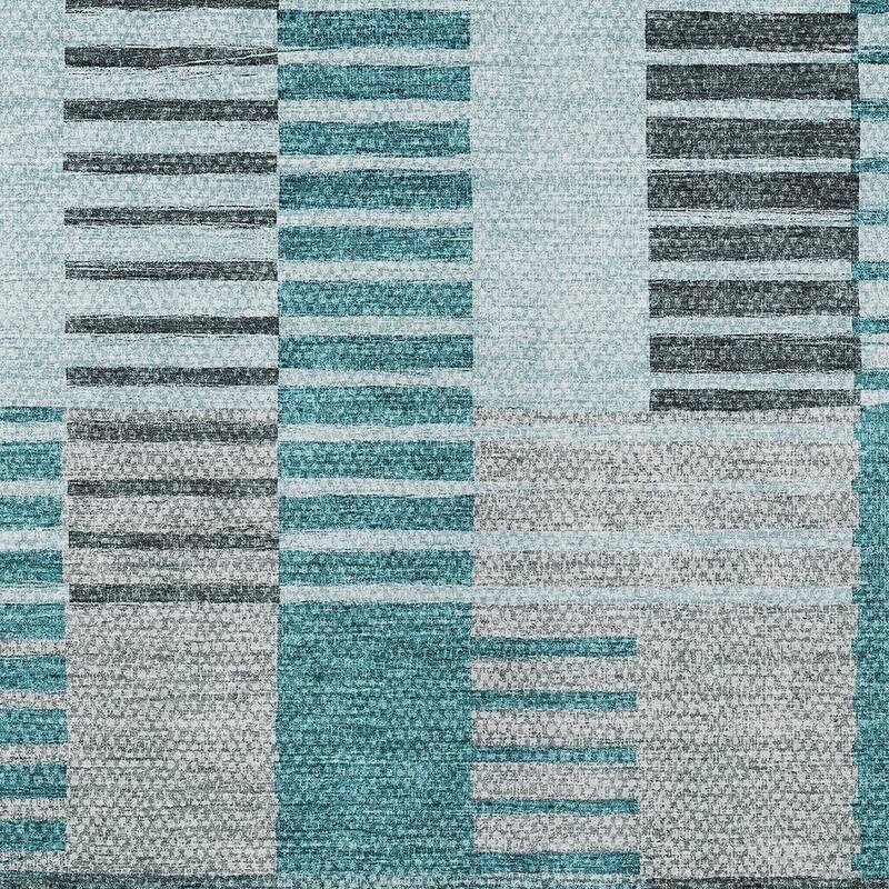 HomeRoots Striped Transitional Rectangle Outdoor Rug