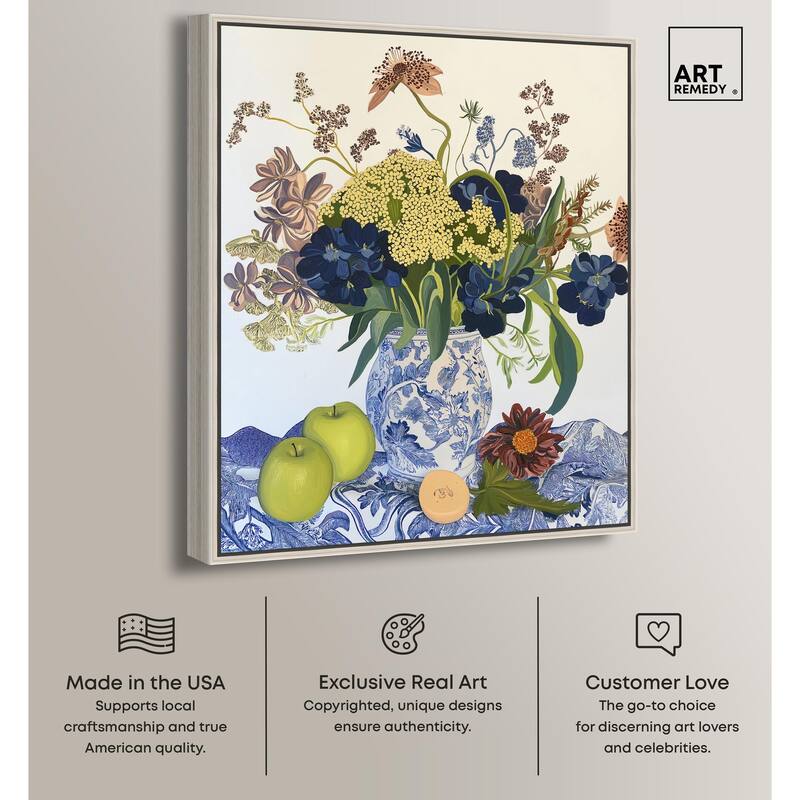 Flowers and Fruit Canvas by Art Remedy
