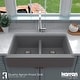 preview thumbnail 57 of 73, Karran Retrofit Apron Front Quartz Double Bowl Kitchen Sink