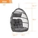 preview thumbnail 2 of 21, Outdoor Garden Rattan Egg Swing Chair Hanging Chair
