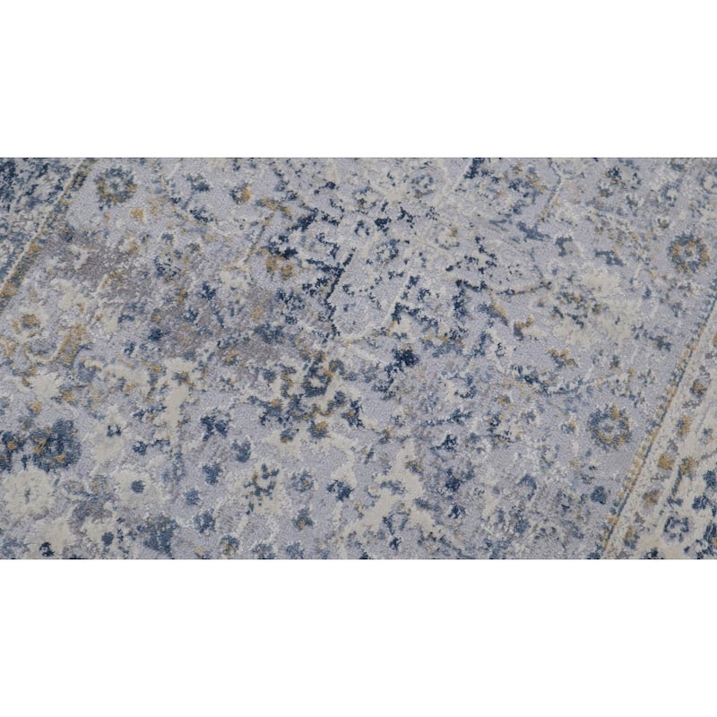 Vintage Delmar Light Gray Blue Rug