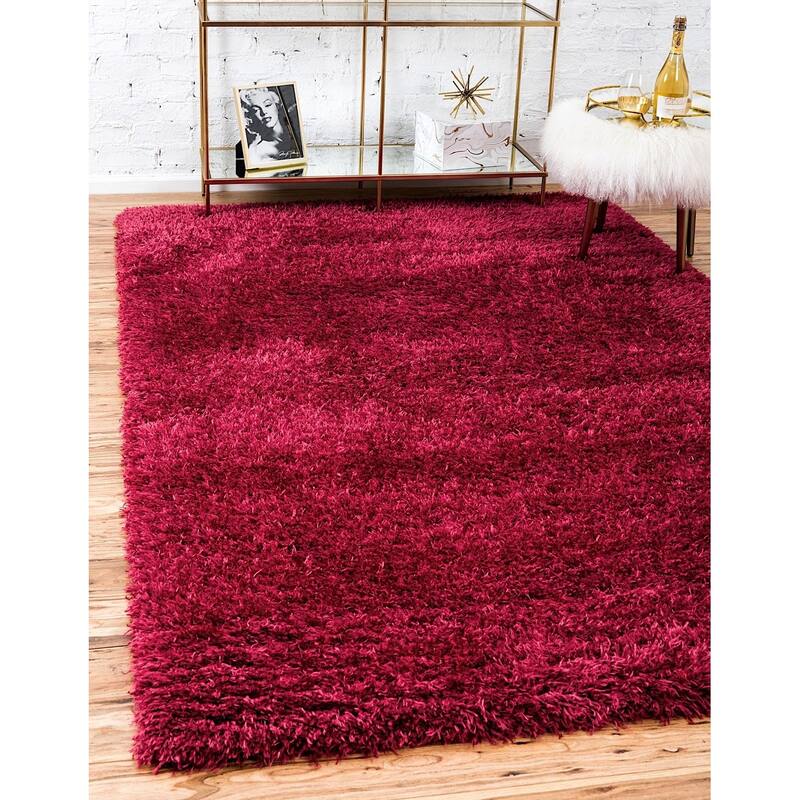 Shag Pling Collection Area Rug - 4'x6' - Lipstick
