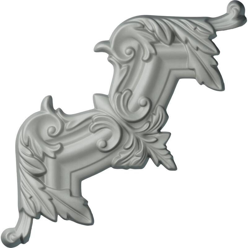 11 3/4"W x 11 3/4"H x 1 1/8"P Pompeii Panel Moulding Corner (matches moulding PML02X00PO) - 8-Pack