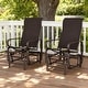 preview thumbnail 16 of 32, Outsunny Outdoor Glider Chair Set of 2, Gliders for Outside Patio with Smooth Rocking Mechanism