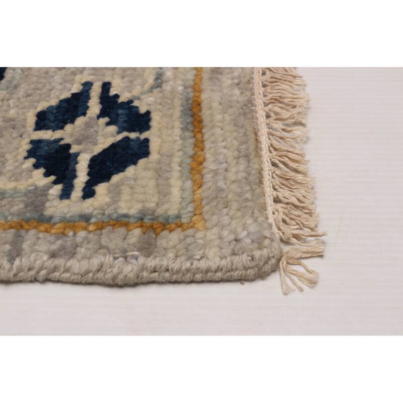 ECARPETGALLERY Hand-knotted Modern Oushak Light Grey Wool Rug - 12' x 15' 3"