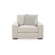 preview thumbnail 3 of 3, Signature Design by Ashley Cloverview Linen Oversized Chair - 48"W x 43"D x 39"H