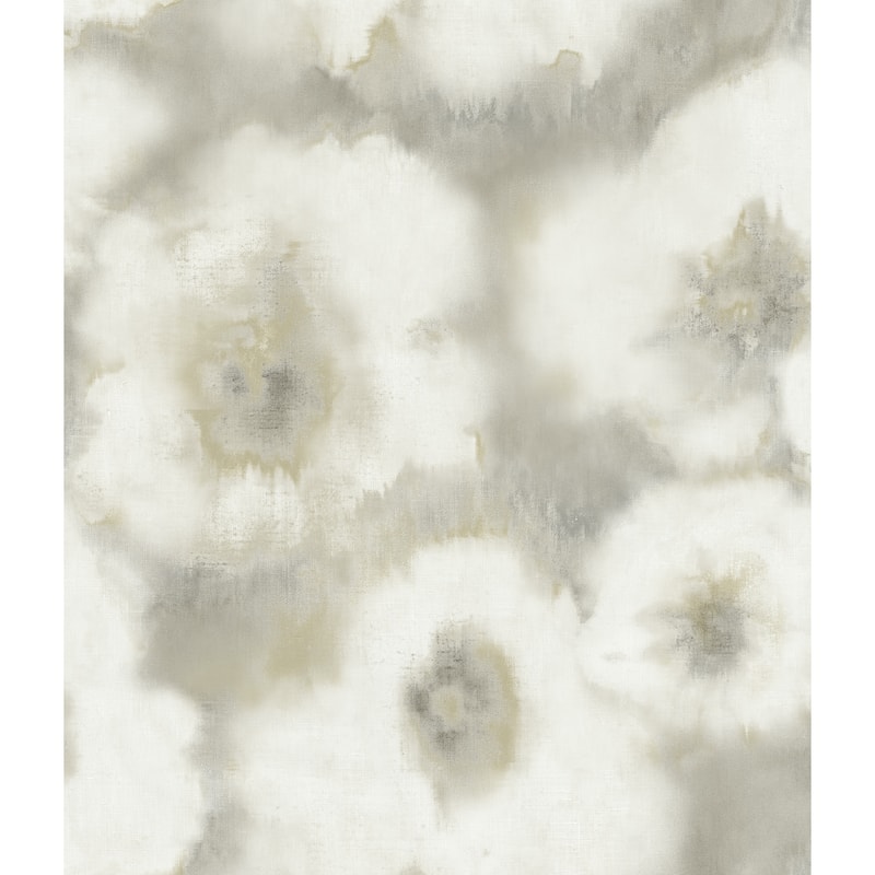 Hampton Blended Floral Wallpaper 20.5 in W X 33 ft L - Light Taupe