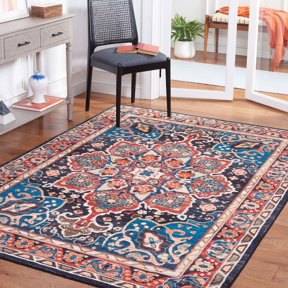 SAFAVIEH Riviera Machine Washable Slip Resistant Wilma Oriental Rug