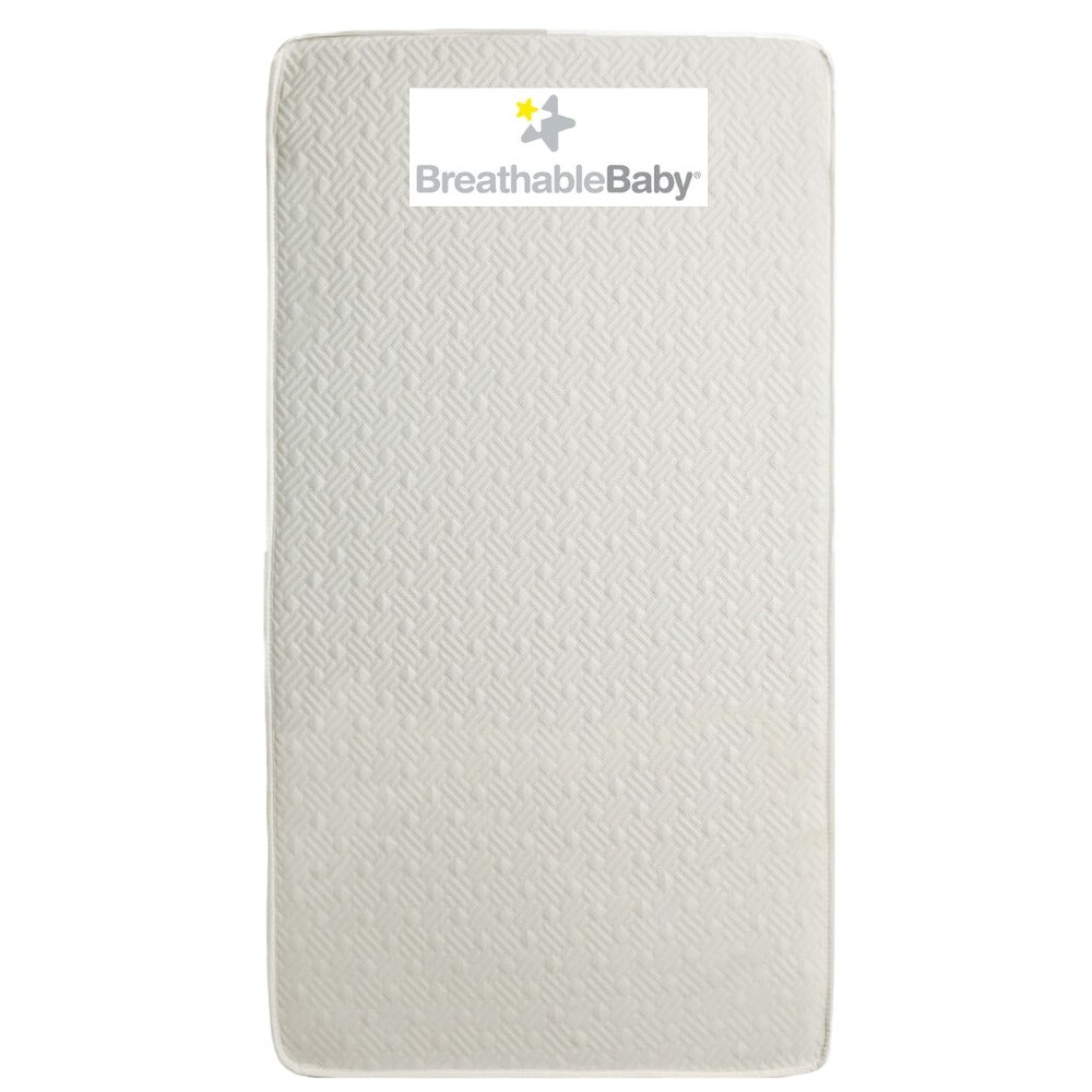 BreathableBaby All-in-One Fitted Sheet & Waterproof Cover for 52 x 28 Crib Mattress (2-Pack) - Beige