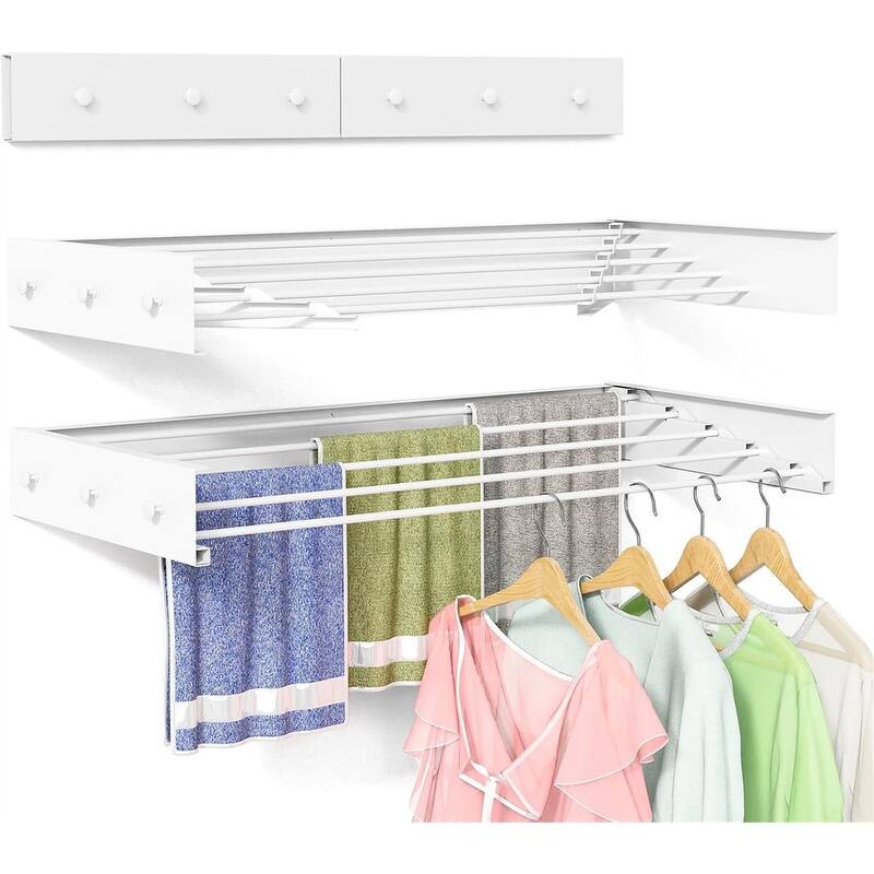 Wall-Mounted Compact Drying Rack - Over-The-Door