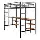 preview thumbnail 9 of 11, Stylish Twin Size Loft Bed with Integrated Study Area,Storage Shelves and Noise-Reducing Features For Home