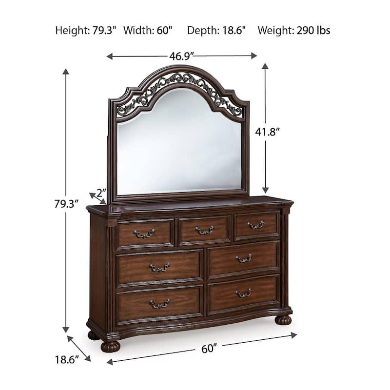 Signature Design by Ashley Lavinton Dark Brown Dresser and Mirror