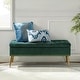preview thumbnail 80 of 137, HULALA HOME Neptunus Modern 45.5" W Velvet Bedroom Storage Bench for End of Bed with Nailhead Trim