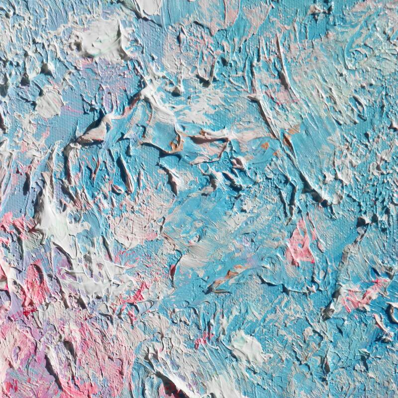 Pasargad Home Symphony Hand-Painted Abstract Artwork Oil Painting