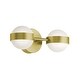 preview thumbnail 1 of 16, AFX Verona LED Vanity Light - White Acrylic Shade 14" - Satin Brass