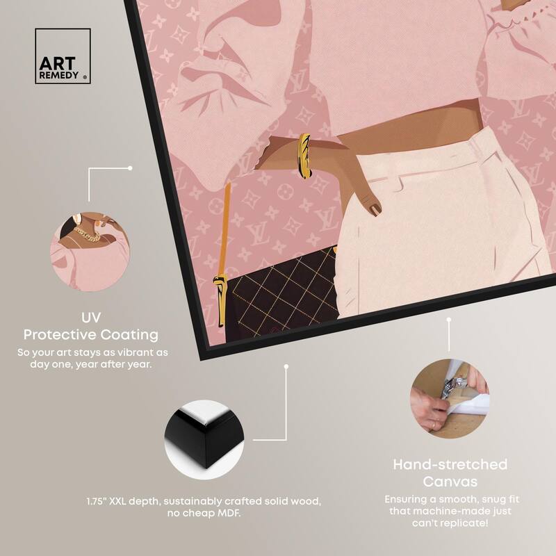Simple Pink Look Canvas by Art Remedy
