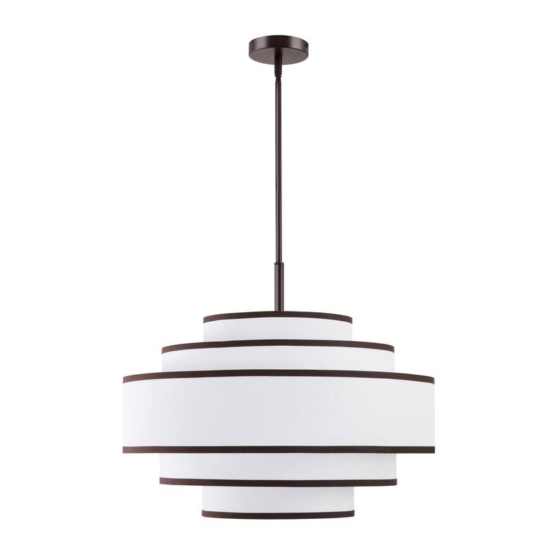 GetLedel 24" Modern 5-Light Dimmable Tiered Drum Chandelier