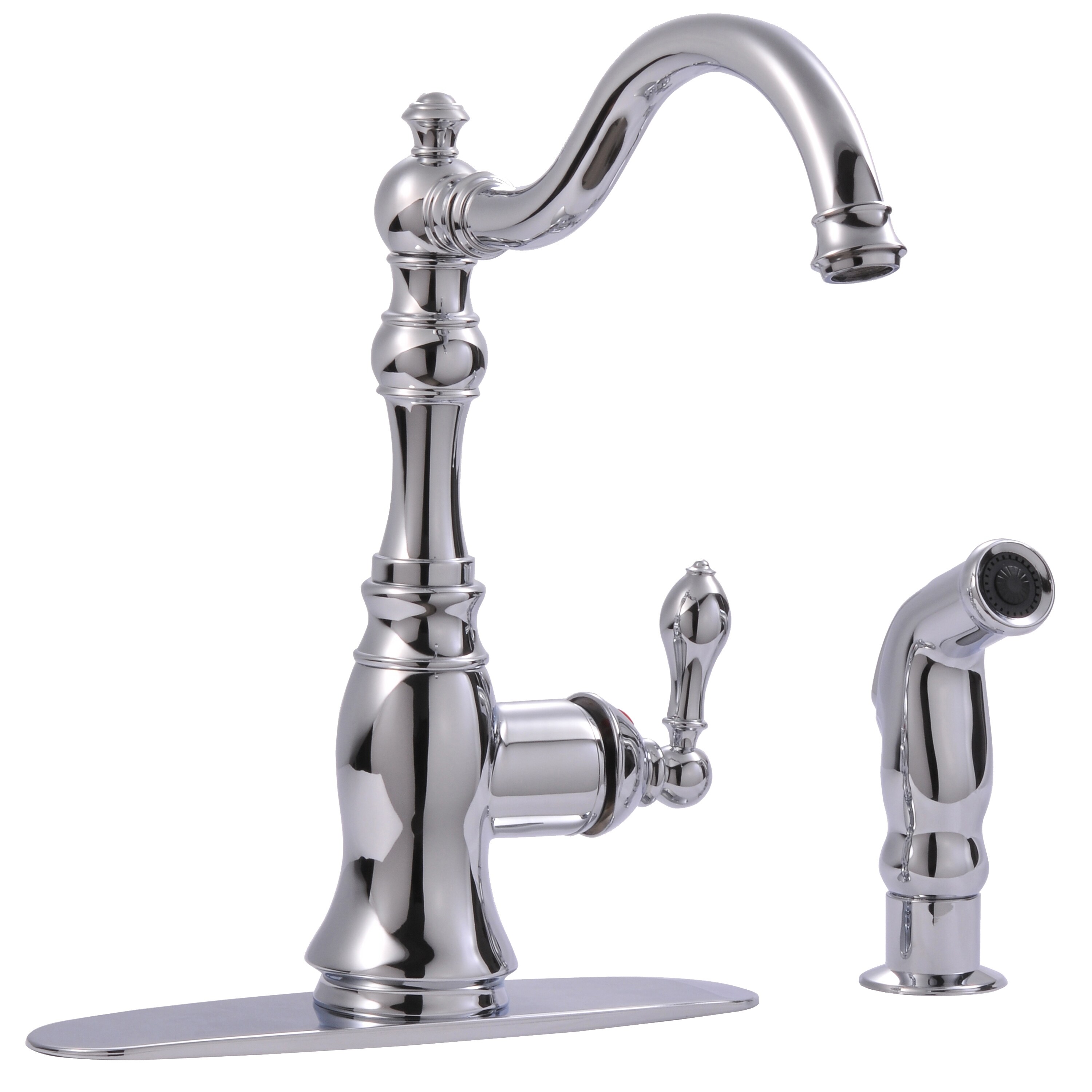 Bellver 2 or 4 Hole 1-Handle Traditional Kitchen Faucet with ...