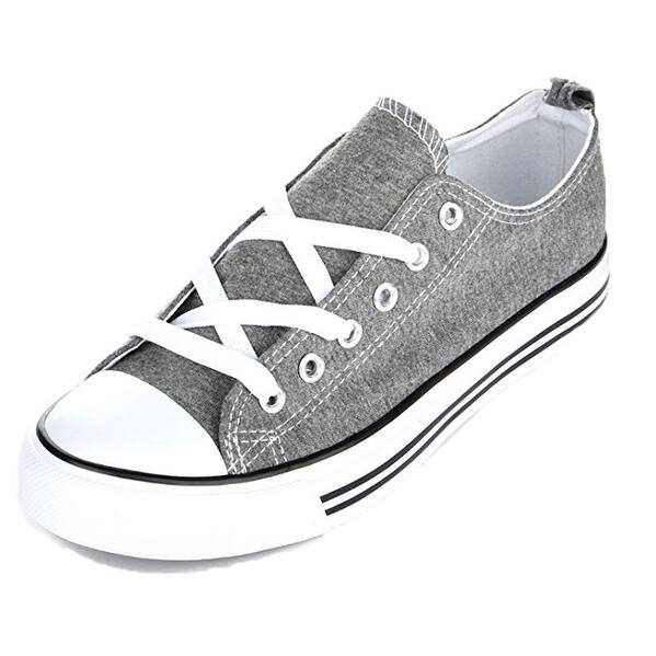 Shop Womens Casual Canvas Shoe Solid Color Low Top Lace Up Fashion