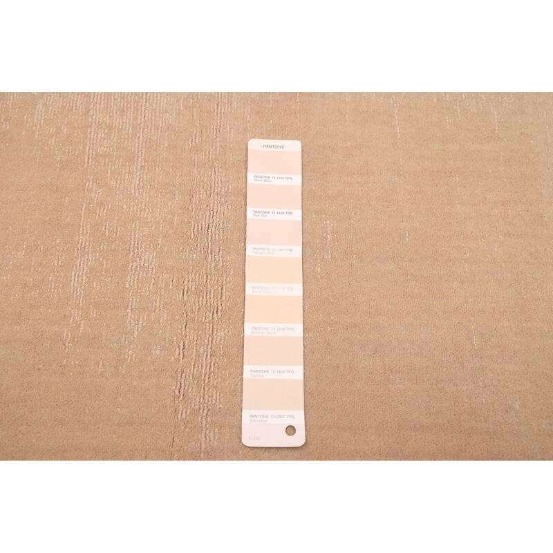 ECARPETGALLERY Hand Loomed Kashkuli Gabbeh Light Khaki Wool Rug - 6'6 x 9'6