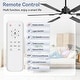 preview thumbnail 54 of 93, 48"/52"/60"/72" Modern Black LED Ceiling Fan with Light Remote (3/5/6/8/12 Reversible Blades)