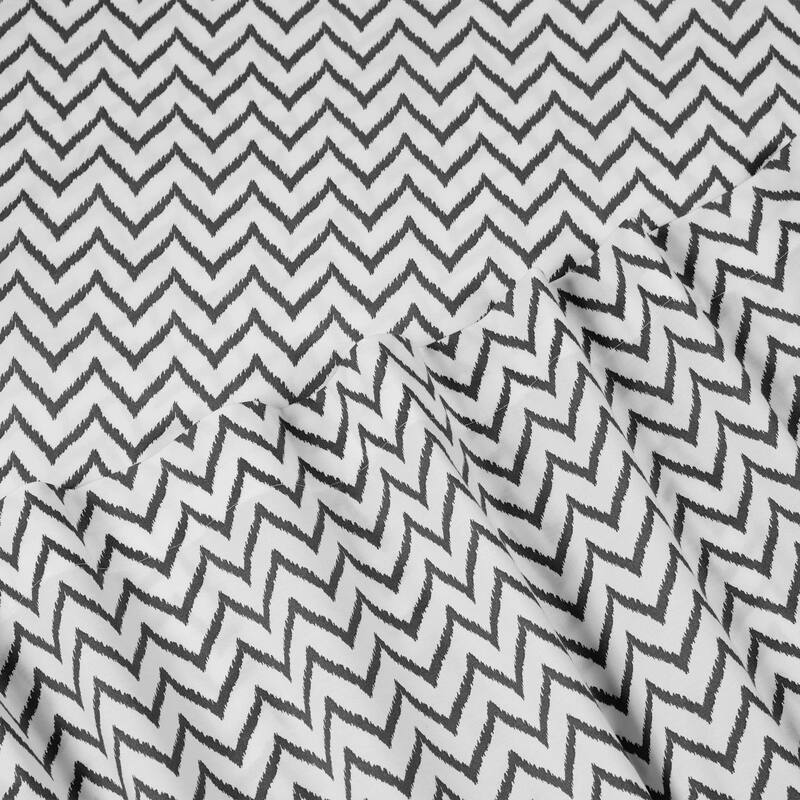 Martex 225 Thread Count Everyday Chevron Charcoal Sheet Set
