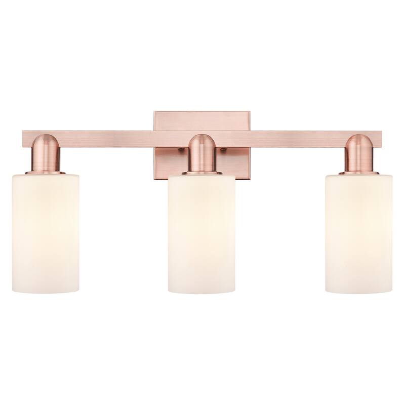Innovations Lighting 716-3W-11-23 Clymer Vanity Clymer 3 Light 23" - Antique Copper / Matte White