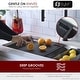 preview thumbnail 4 of 11, STYLISH Workstation Kitchen Sink Black Cutting Board A-917 - Length: 16 7/8" Width: 11"