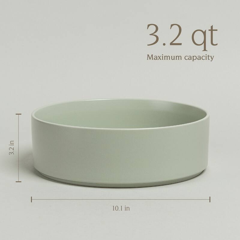 over&back Stackable Semi-Matte Stoneware Serving Bowl