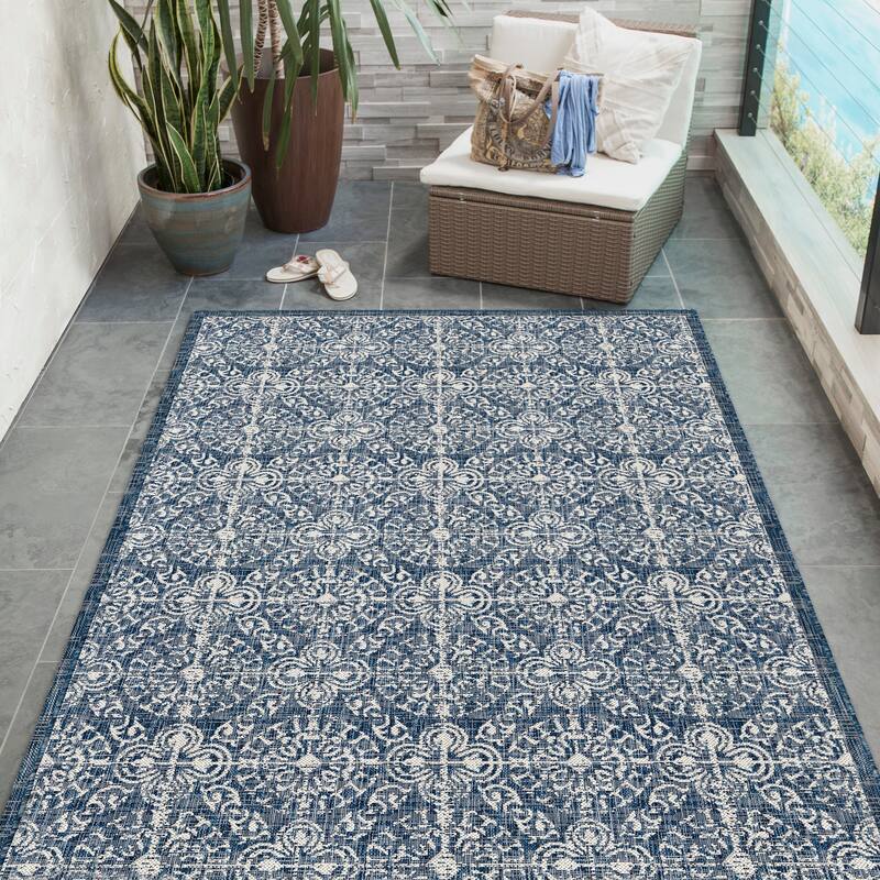 Liora Manne Carmel Antique Tile Indoor/Outdoor Rug